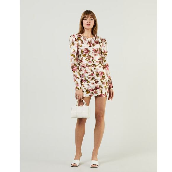 The Garment Sevilla Silk Mini Dress 8 Floral NEW - Picture 11 of 11